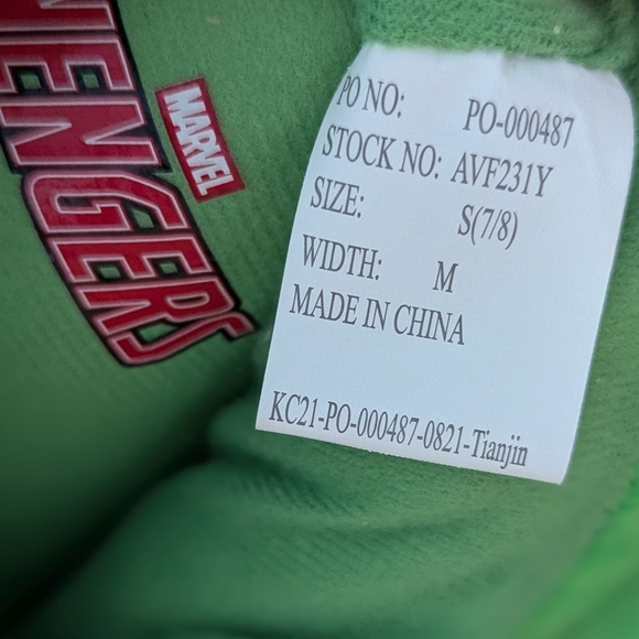 NWT Marvel Avengers Green Hulk Kids Unisex Plush Mooshy Slippers (Sz. Small 7/8) - Picture 15 of 15